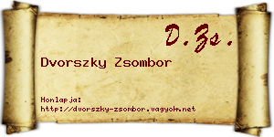 Dvorszky Zsombor névjegykártya